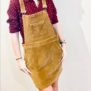 SUPER CUTE Corduroy Overalls Skirt